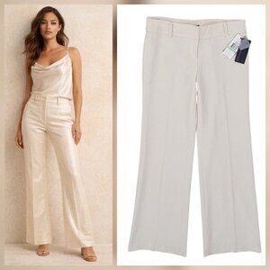 Kenneth Cole Saville Row Ivory All That Glitters Wide Leg Trouser Pant NWT Tall